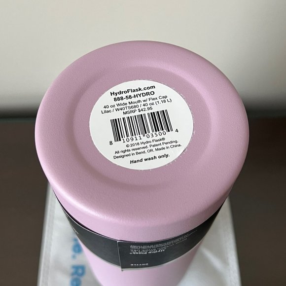 Hydro Flask Water Bottle - 40 fl.oz. Lilac. - Picture 5 of 5